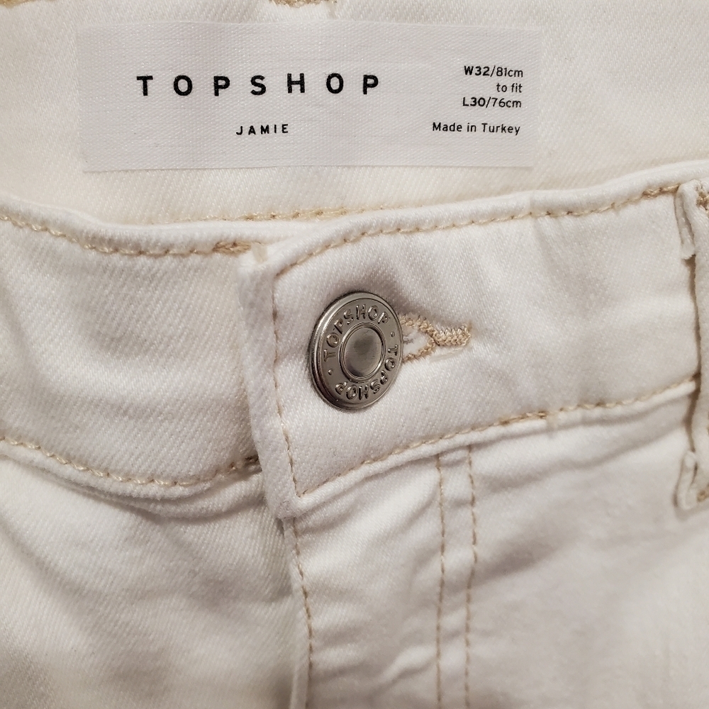 NEW Topshop Off White Jamie High Waist Skinny Jeans - Picture 4 of 5